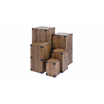 Vintage Farmhouse Accent Table (Set of 5)