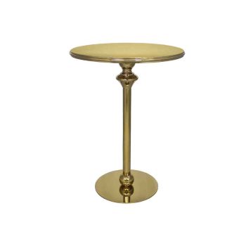 Reflection Highboy Table Gold Round