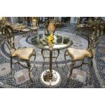 silver mirrored Reflection dining table 48 × 96-inch rectangular deluxe event rental