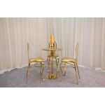 silver mirrored Reflection dining table 48 × 96-inch rectangular deluxe event rental