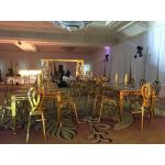 48 × 96-inch mirrored silver Reflection high-boy cocktail table with sleek pedestal base for luxury event rental