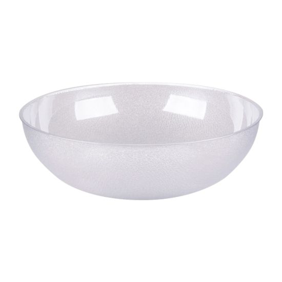 Large white salad bowl with smooth rounded shape, ideal for serving salads, pasta, or sides at buffet and banquet tables