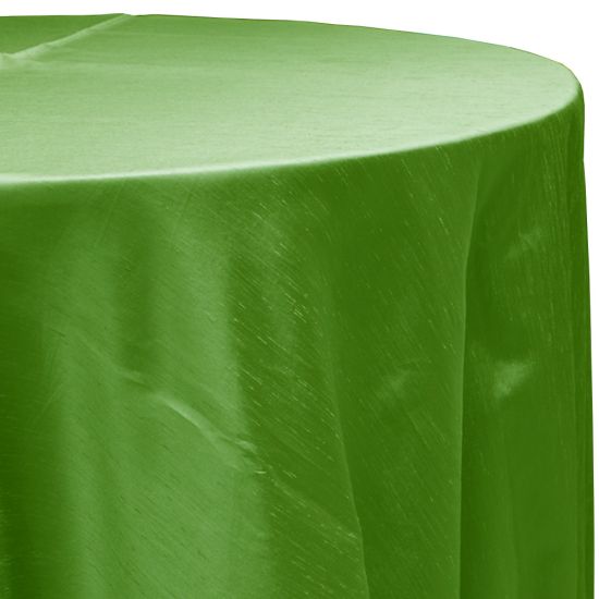 Lime green Capri event tablecloth linen with smooth vibrant finish for weddings, parties, and celebration tabletops.