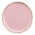 Ballerina Charger Plate (Pink) Gold Trim