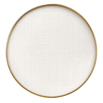 Ballerina Charger Plate (White) Gold Trim