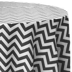 Chevron Black - 108" Round