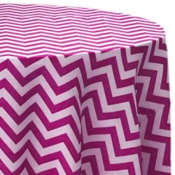 Chevron Fuchsia - 108" Round