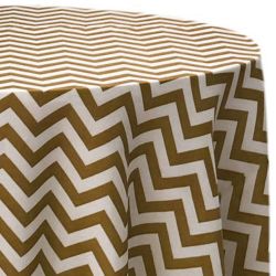 Chevron Khaki - 108" Round