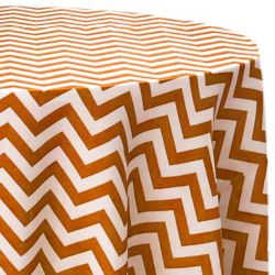 Chevron Orange - 108" Round