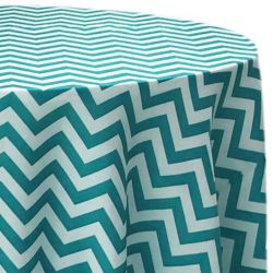 Chevron Turquoise - 108" Round
