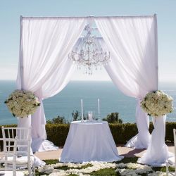 Square Chuppah made of Drape 10'