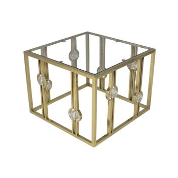Reflection Coffee Table Glam  Gold Square
