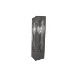Tall silver mirrored neo-baroque column with ornate reflective panel design, elegant event decor pedestal for weddings and displays.