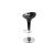 Contemporary Barstool Scoop Black (Adjustable)