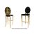 decoDior Barstool Gold Cushion Black