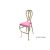 Halexandria Barstool Gold Cushion Hot Pink
