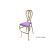 Halexandria Barstool Gold Cushion Purple