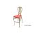 Halexandria Barstool Gold Cushion Red
