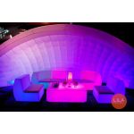 White South Beach corner lounge chair module with curved back and sides, modern sectional seating piece for weddings and events.