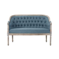 Vintage Faye Loveseat (Antique Blue)