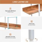 White metal frame bar-back shelving unit with natural wood shelves Edwines Bar Back Natural White for luxury event bar displays