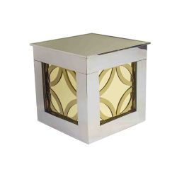 Reflection Ottoman Laser Cut Circles