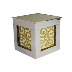 Reflection Ottoman Laser Cut Wave