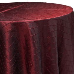 Pintuck Burgundy - 108" Round