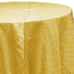 Pintuck Yellow - 108" Round