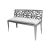 Reflection Loveseat Laser Cut Silver - White Velvet