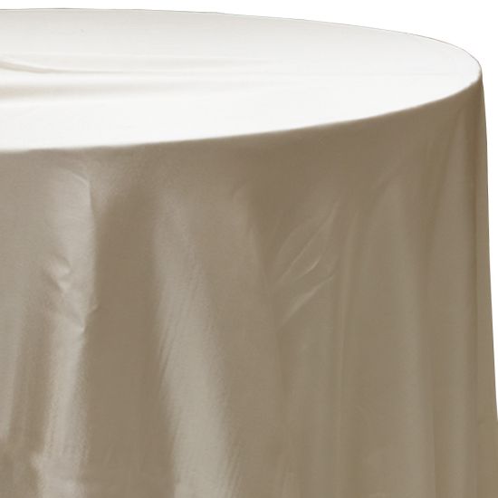 butter yellow satin round event tablecloth linen with lustrous smooth fabric for weddings, parties, banquets and special occasion décor rentals