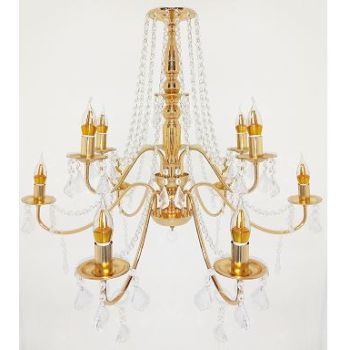 Reflection Crystal Chandelier (Gold)