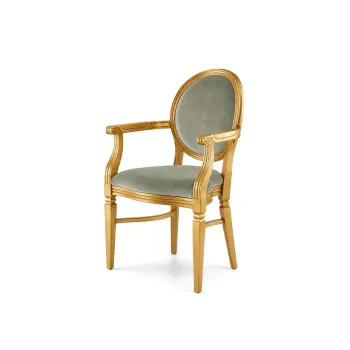 Chandelle Armchair Gold - Cushion Silver (Velvet)