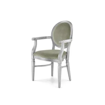 Chandelle Armchair Silver - Cushion Silver (Velvet)