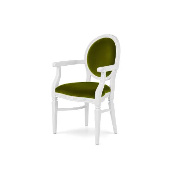 Chandelle Armchair White - Cushion Moss