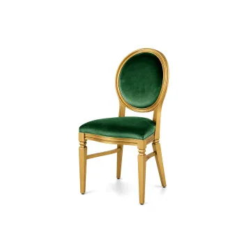Chandelle Chair Gold - Cushion Emerald Green (Velvet)