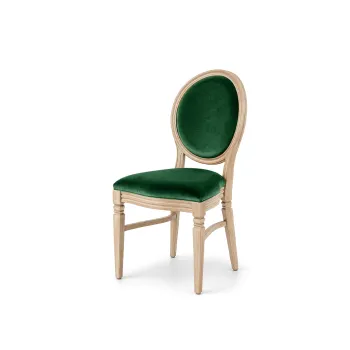 Chandelle Chair Natural - Cushion Emerald Green (Velvet)