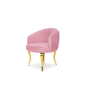 Reflection Armchair Glitz Lounge Gold - Light Pink
