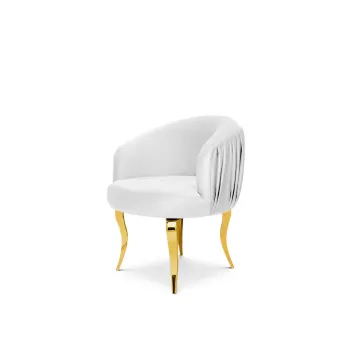 Reflection Armchair Glitz Lounge Gold - White