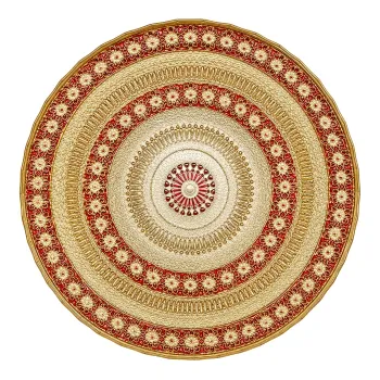 Agra Charger Plate (Red)