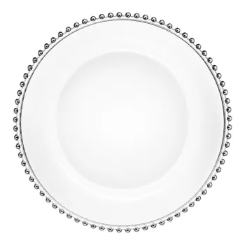 Glass Beaded Charger Plate (Black)